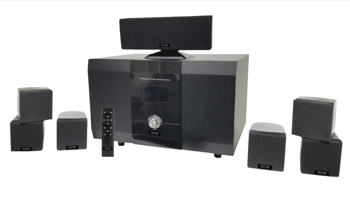 Triton 7 5.1 Super Bundle with powered subwoofer, center speaker, four satellite speakers and remote control